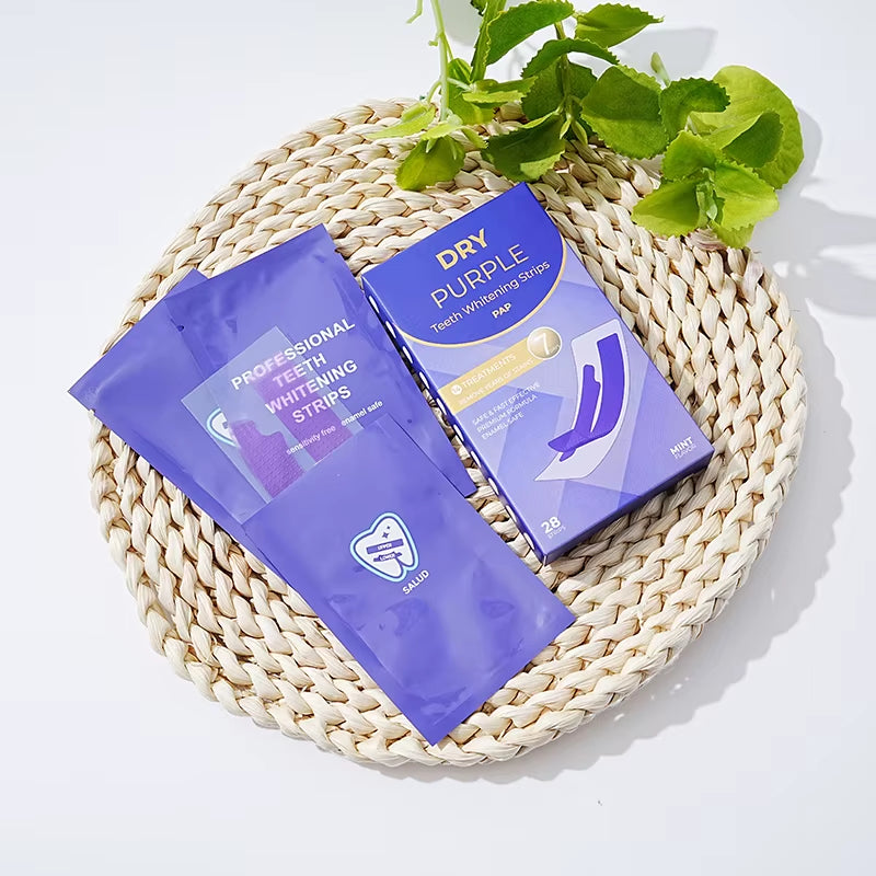 Dry Purple Teeth Whitening Strips