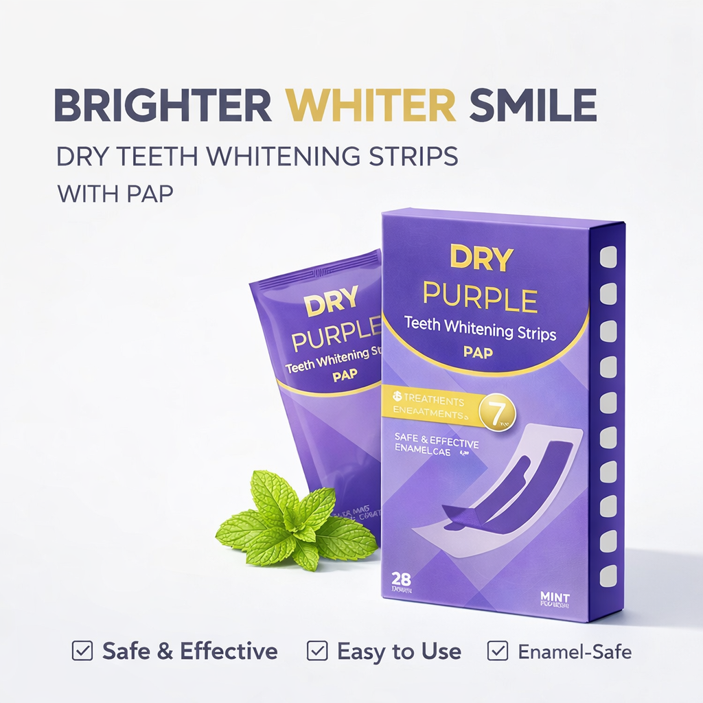Dry Purple Teeth Whitening Strips