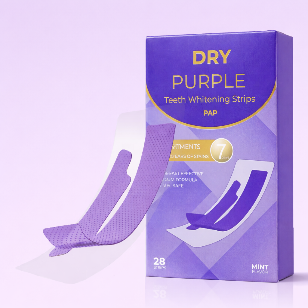 Dry Purple Teeth Whitening Strips